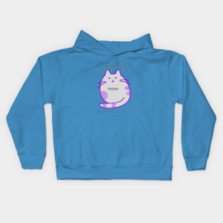 Purple meow Kids Hoodie